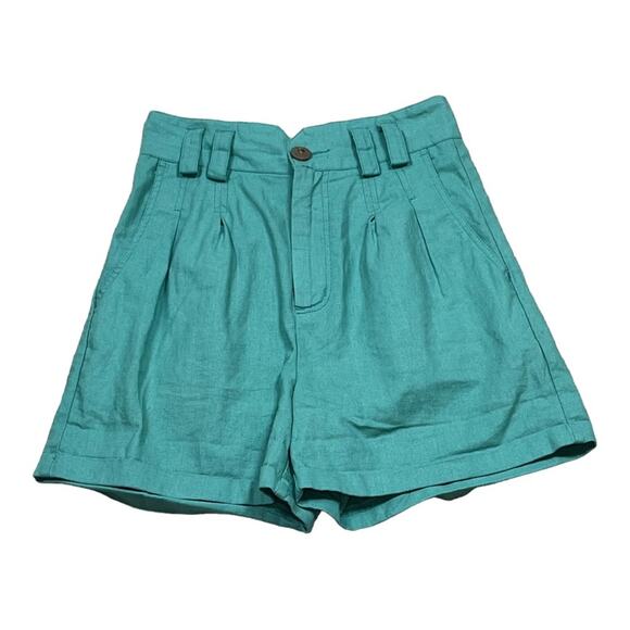 Urban Outfitters Commander Linen High Waisted Trouser Shorts - Picture 2 of 4